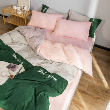 91家纺网 家纺一手货源 找家纺 （总）金奇达 2019拉舍尔水洗棉绒四件套