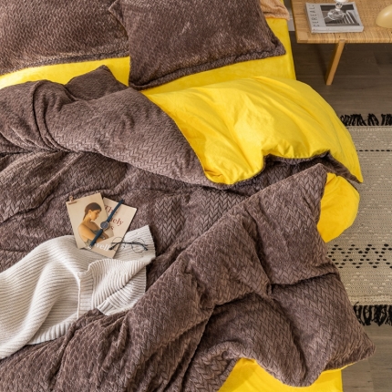 91家纺网 家纺一手货源 找家纺 （总）金奇达 2019新款麦穗绒四件套