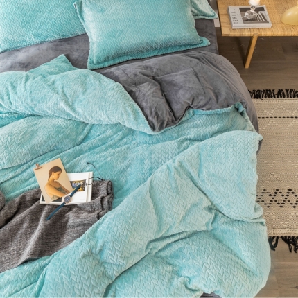 91家纺网 家纺一手货源 找家纺 （总）金奇达 2019新款麦穗绒四件套