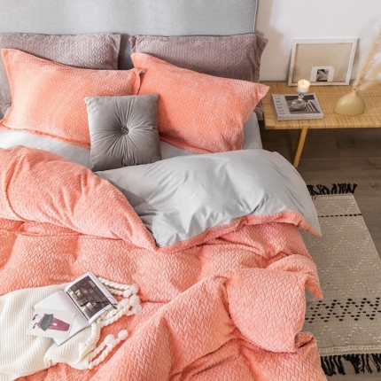 91家纺网 家纺一手货源 找家纺 （总）金奇达 2019新款麦穗绒四件套