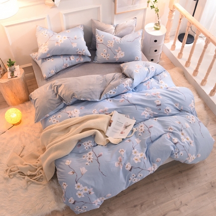 91家纺网 家纺一手货源 找家纺 （总）金奇达 2019新款功能型A棉B绒保暖四件套