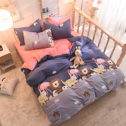 91家纺网 家纺一手货源 找家纺 （总）金奇达 2019新款功能型A棉B绒保暖四件套