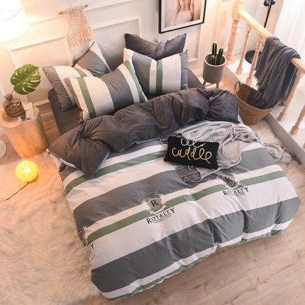 91家纺网 家纺一手货源 找家纺 （总）金奇达 2019新款功能型A棉B绒保暖四件套