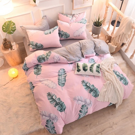 91家纺网 家纺一手货源 找家纺 （总）金奇达 2019新款功能型A棉B绒保暖四件套