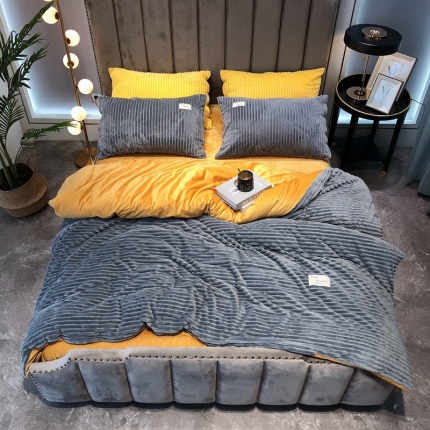 91家纺网 家纺一手货源 找家纺 （总）金奇达 2019新款魔法绒四件套实拍图