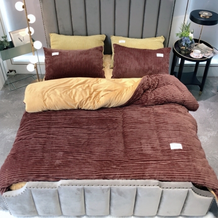 91家纺网 家纺一手货源 找家纺 （总）金奇达 2019新款魔法绒四件套实拍图