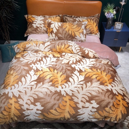 91家纺网 家纺一手货源 找家纺 （总）金奇达 2019新款宝宝绒四件套实拍图