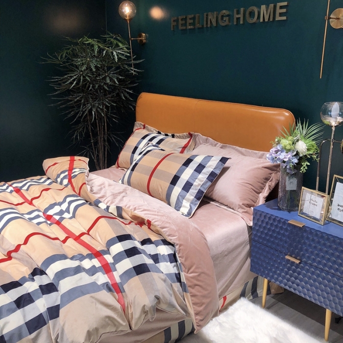 91家纺网 家纺一手货源 找家纺 金奇达 2019新款宝宝绒四件套实拍图 韵格