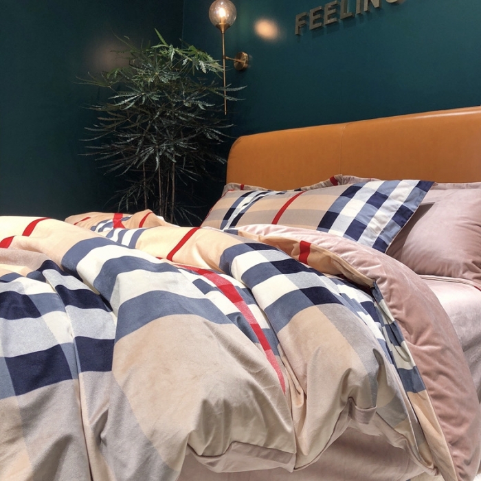 91家纺网 家纺一手货源 找家纺 金奇达 2019新款宝宝绒四件套实拍图 韵格