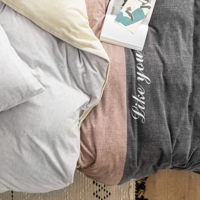 91家纺网 家纺一手货源 找家纺 金奇达 2019拉舍尔水洗棉绒四件套 拉舍尔摩卡咖