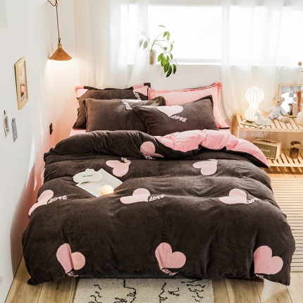 91家纺网 家纺一手货源 找家纺 （总）金奇达 2019新款大版提花绒四件套