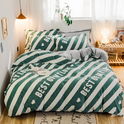 91家纺网 家纺一手货源 找家纺 （总）金奇达 2019新款大版提花绒四件套