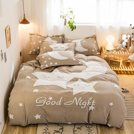 91家纺网 家纺一手货源 找家纺 （总）金奇达 2019新款大版提花绒四件套