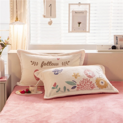 91家纺网 家纺一手货源 找家纺 （总）金奇达 2019新款大版雪花绒单品枕套一对