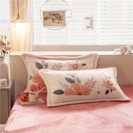 91家纺网 家纺一手货源 找家纺 （总）金奇达 2019新款大版雪花绒单品枕套一对