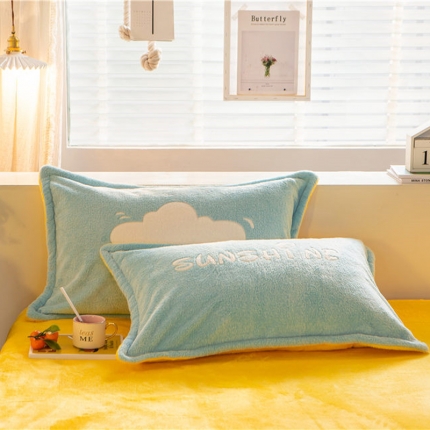 91家纺网 家纺一手货源 找家纺 （总）金奇达 2019新款大版雪花绒单品枕套一对