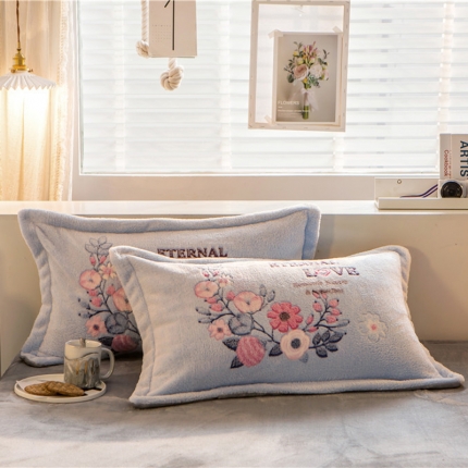 91家纺网 家纺一手货源 找家纺 （总）金奇达 2019新款大版雪花绒单品枕套一对