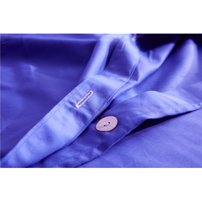 91家纺网 家纺一手货源 找家纺 优然居家纺 60支长绒棉纯色四件套宝蓝