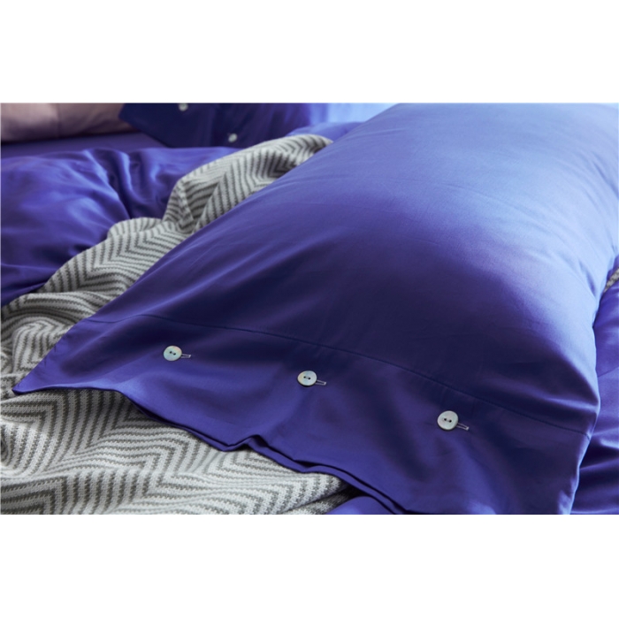 91家纺网 家纺一手货源 找家纺 优然居家纺 60支长绒棉纯色四件套宝蓝