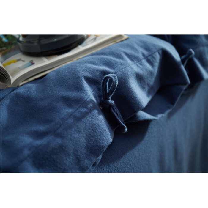 91家纺网 家纺一手货源 找家纺 优然居家纺  全棉拉绒毛巾绣四件套baby藏蓝