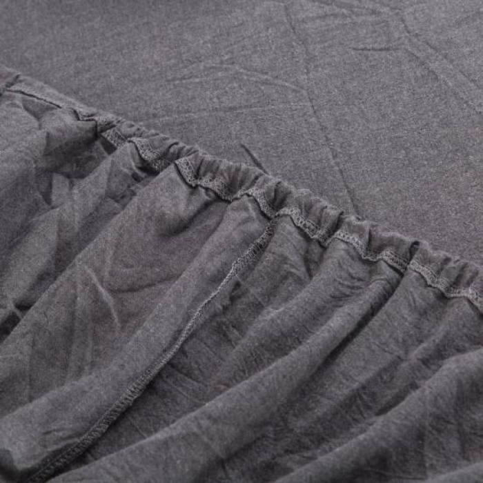 91家纺网 家纺一手货源 找家纺 优然居家纺 水洗棉绣花四件套水洗棉小树灰