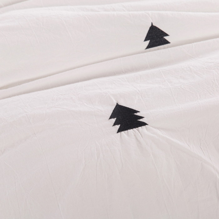 91家纺网 家纺一手货源 找家纺 优然居家纺 水洗棉绣花四件套水洗棉小树粉