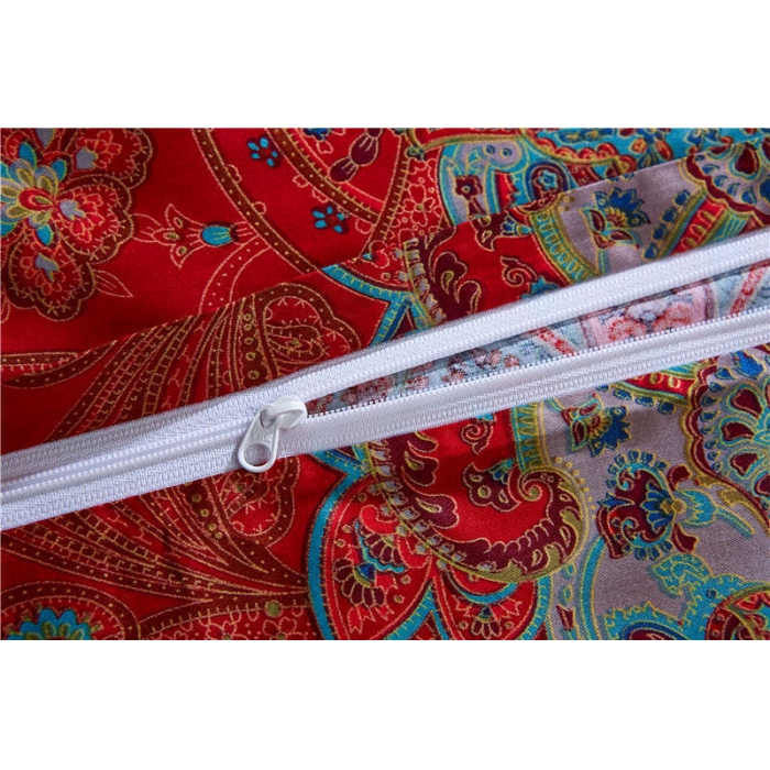 91家纺网 家纺一手货源 找家纺 优然居家纺 全棉柔丝缎四件套嫁衣