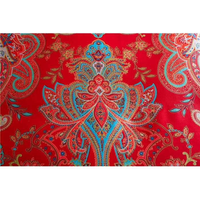 91家纺网 家纺一手货源 找家纺 优然居家纺 全棉柔丝缎四件套嫁衣