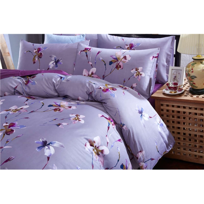 91家纺网 家纺一手货源 找家纺 优然居家纺 全棉柔丝缎四件套普罗旺斯