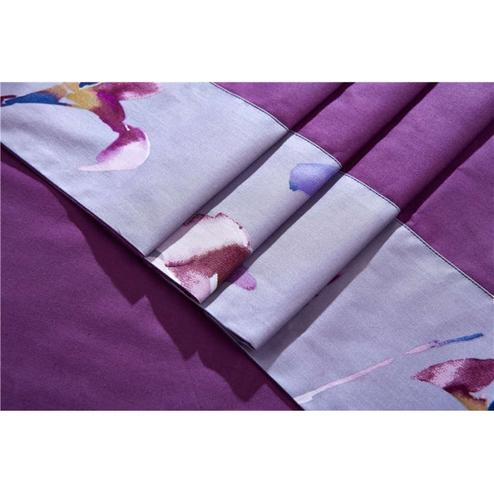 91家纺网 家纺一手货源 找家纺 优然居家纺 全棉柔丝缎四件套普罗旺斯