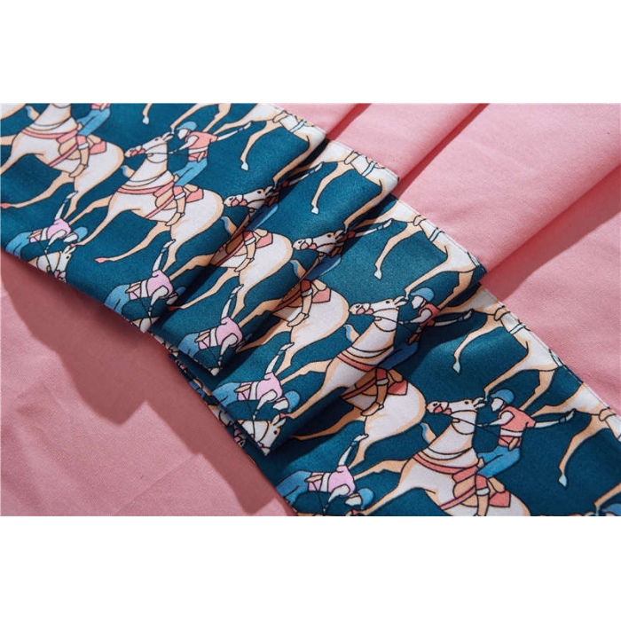 91家纺网 家纺一手货源 找家纺 优然居家纺 全棉柔丝缎四件套骑士