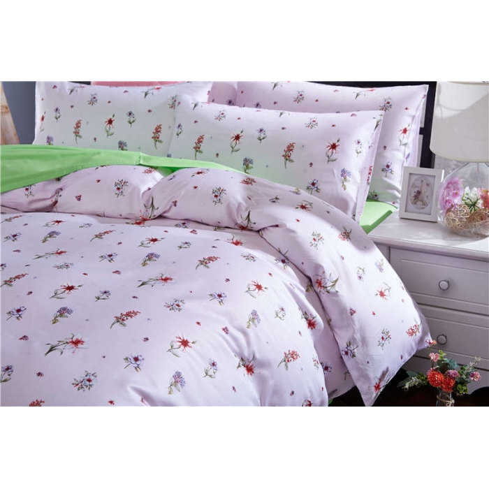 91家纺网 家纺一手货源 找家纺 优然居家纺 全棉柔丝缎四件套惬意