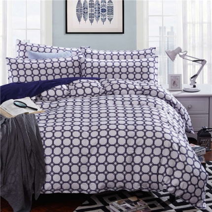 优然居家纺 全棉柔丝缎四件套小资生活