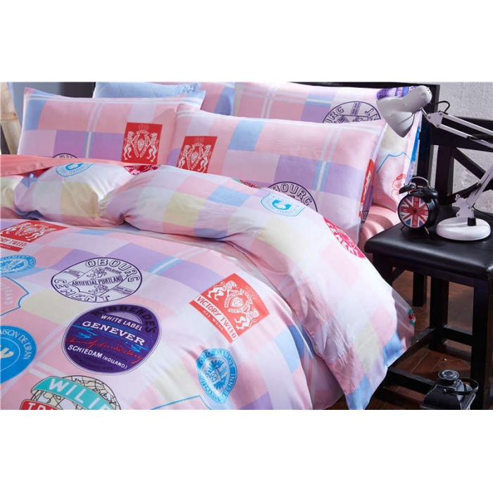 91家纺网 家纺一手货源 找家纺 优然居家纺 全棉柔丝缎四件套幸福印象