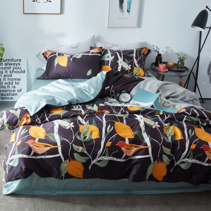 91家纺网 家纺一手货源 找家纺 优然居家纺 60支长绒棉印花四件套凝萃