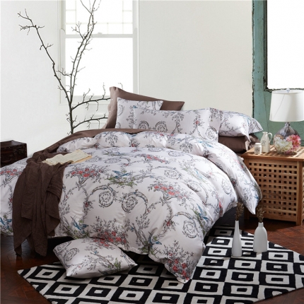 优然居家纺 60支长绒棉印花四件套H013沉香颂