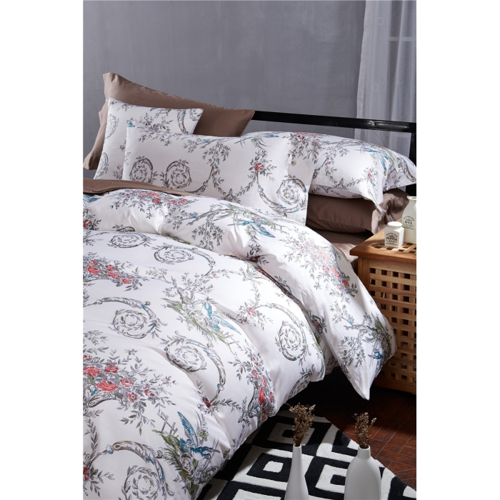 91家纺网 家纺一手货源 找家纺 优然居家纺 60支长绒棉印花四件套H013沉香颂