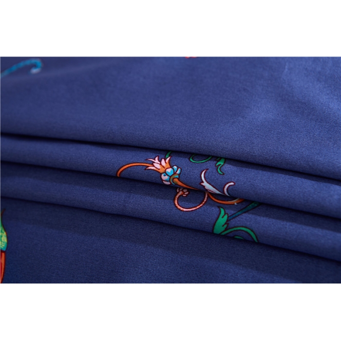 91家纺网 家纺一手货源 找家纺 优然居家纺 60支长绒棉印花四件套H013漫步