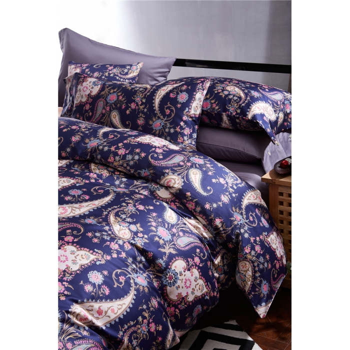 91家纺网 家纺一手货源 找家纺 优然居家纺  60支长绒棉印花四件套H030罗缦蒂