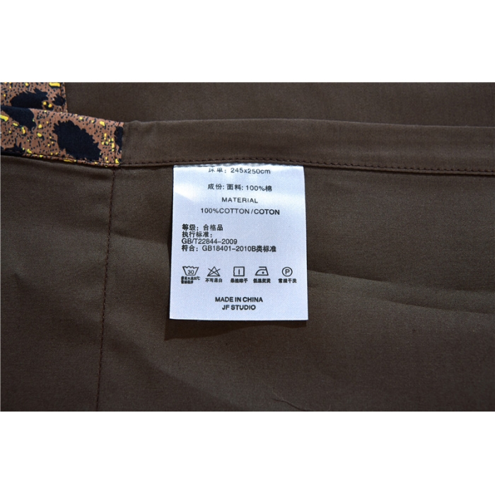 91家纺网 家纺一手货源 找家纺 优然居家纺 60支长绒棉印花四件套豹纹