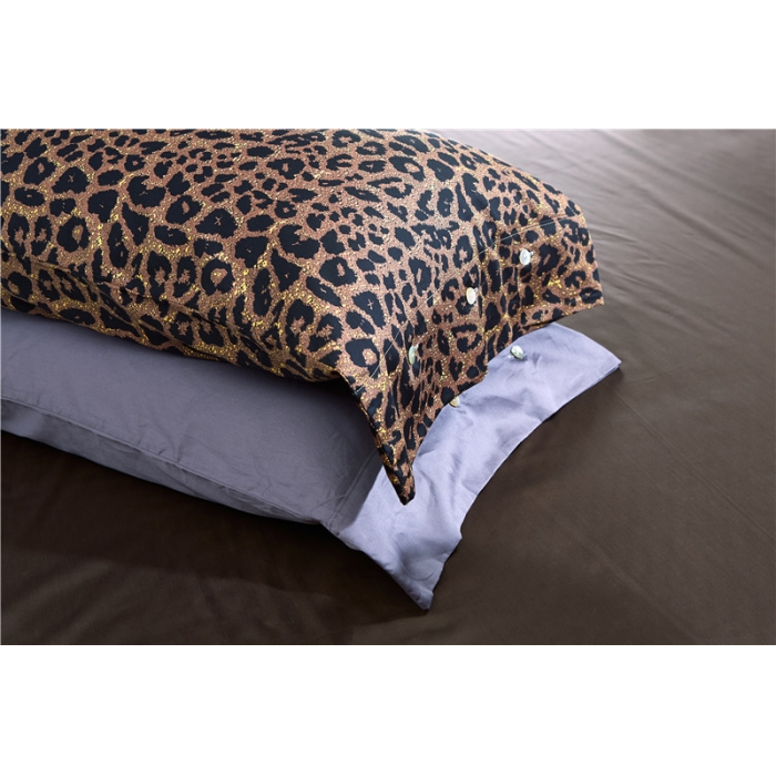 91家纺网 家纺一手货源 找家纺 优然居家纺 60支长绒棉印花四件套豹纹