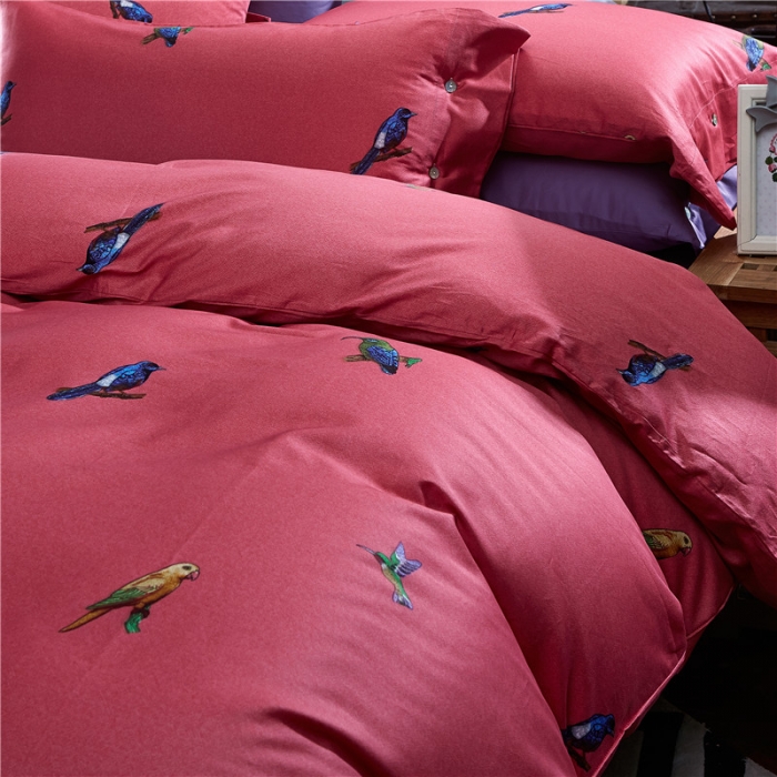 91家纺网 家纺一手货源 找家纺 优然居家纺 60支长绒棉印花四件套歌德