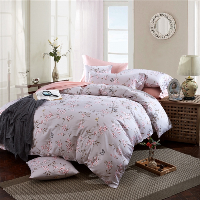 91家纺网 家纺一手货源 找家纺 优然居家纺 60支长绒棉印花四件套米多