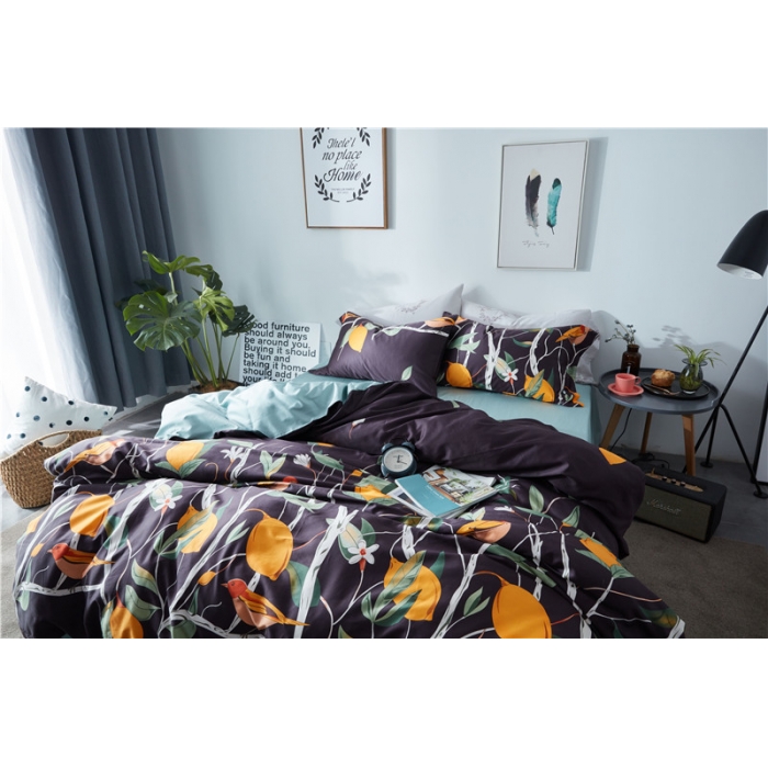 91家纺网 家纺一手货源 找家纺 优然居家纺 60支长绒棉印花四件套凝萃