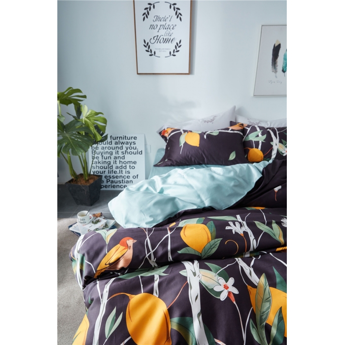 91家纺网 家纺一手货源 找家纺 优然居家纺 60支长绒棉印花四件套凝萃