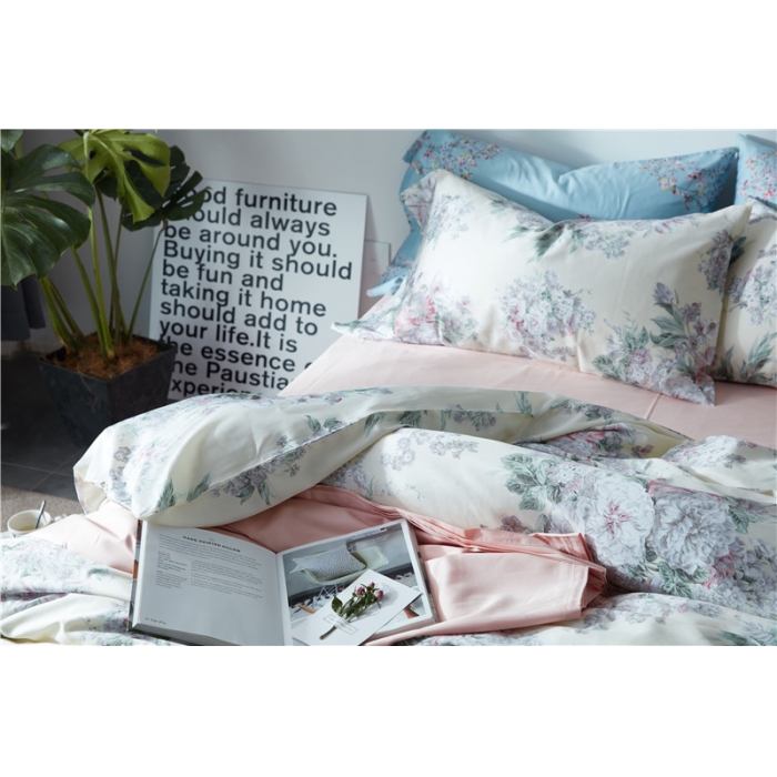 91家纺网 家纺一手货源 找家纺 优然居家纺 60支长绒棉印花四件套蔷薇花开