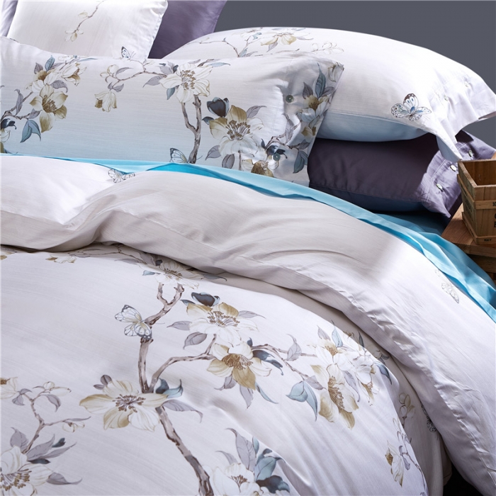 91家纺网 家纺一手货源 找家纺 优然居家纺 60支长绒棉印花四件套秀丽