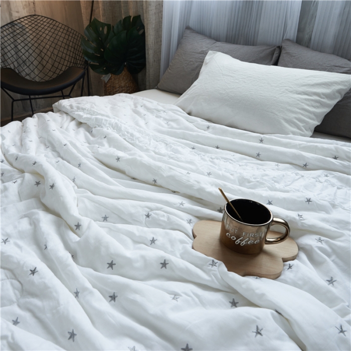 91家纺网 家纺一手货源 找家纺 优然居家纺 2017新品夏被 白色