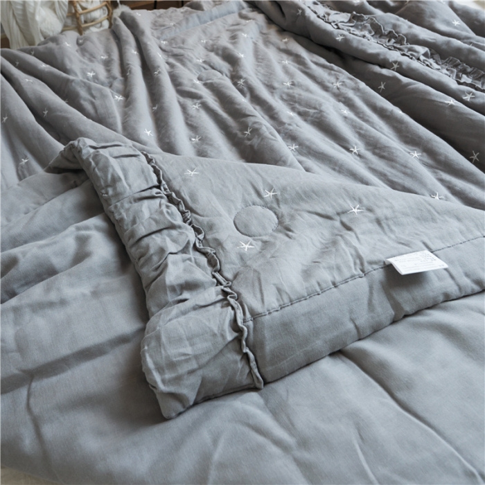 91家纺网 家纺一手货源 找家纺 优然居家纺 2017新品夏被 灰色