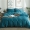 91家纺网 家纺一手货源 找家纺 优然居家纺  60支长绒棉纯色四件套静怡蓝